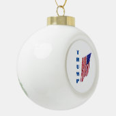 ドナルド・トランプ・アメリカ国旗ポップ・アートの芸術 セラミックボールオーナメント (左)