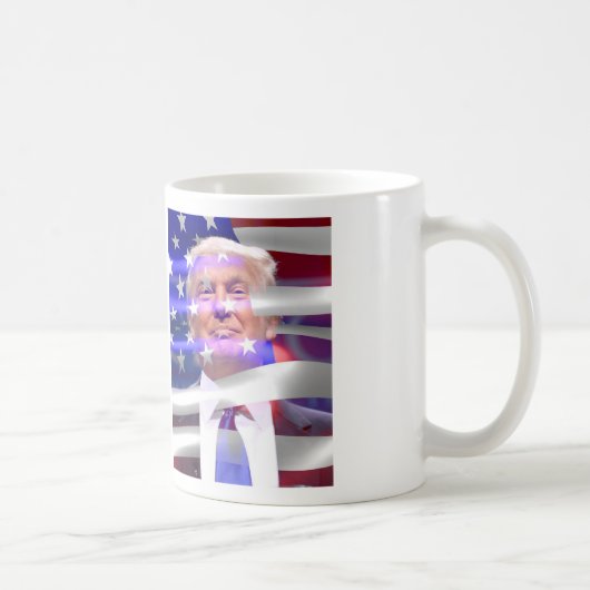 ドナルド・トランプ・アメリカ国旗 コーヒーマグカップ (右)