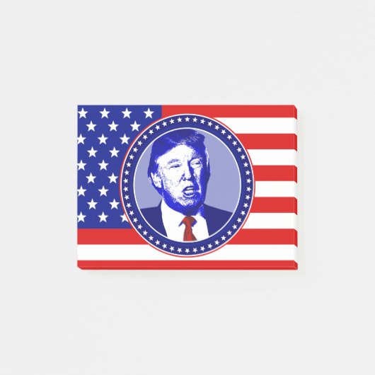 ドナルド・トランプ・アメリカ国旗 ポストイット (正面)