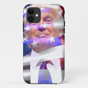 ドナルド・トランプ・アメリカ国旗 iPhone 11 ケース