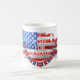 ドナルド・トランプ・アメリカ州旗に投票 コーヒーマグカップ
