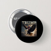 ドナルド・トランプ・イーグル米国アメリカ大統領 缶バッジ (正面&裏面)
