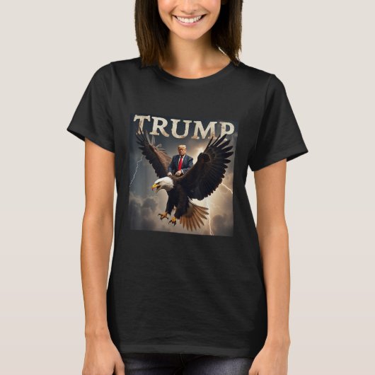 ドナルド・トランプ・イーグル米国アメリカ大統領 Tシャツ (正面)