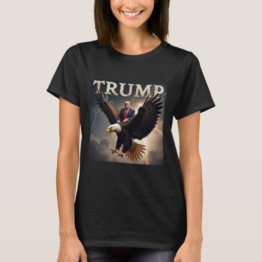 ドナルド・トランプ・イーグル米国アメリカ大統領 Tシャツ (正面)