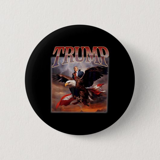ドナルド・トランプ・イーグル米国大統領2024 Take America 缶バッジ (正面)
