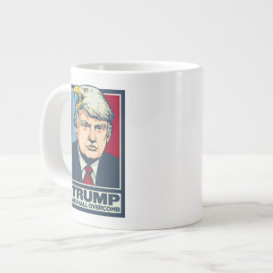 ドナルド·トランプ·ウェ·オーバーコーム ジャンボコーヒーマグカップ
