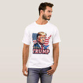 ドナルド・トランプ・オマージュTシャツTシャツTシャツ米国代表取締役社長 Tシャツ (正面フル)