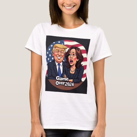 ドナルド・トランプ・カマラハリス Tシャツ (正面)