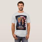 ドナルド・トランプ・カマラハリス Tシャツ (正面フル)
