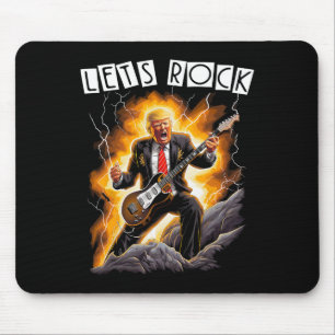 ドナルド・トランプ ギター - めっちゃ音楽大好きおもしろTシャツ マウスパッド