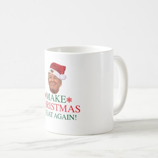 ドナルド・トランプ-クリスマスを襲うこと素晴らしく再度させて下さい コーヒーマグカップ (正面右)
