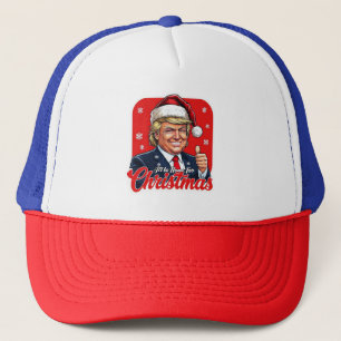 ドナルド・トランプ・クリスマスサンタクロース・アート キャップ