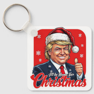 ドナルド・トランプ・クリスマスサンタクロース・アート キーホルダー