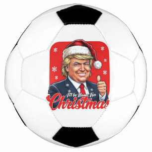 ドナルド・トランプ・クリスマスサンタクロース・アート サッカーボール