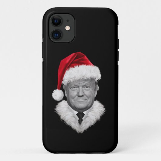 ドナルド・トランプ クリスマス おもしろい サンタ帽子 ギフト Case-Mate iPhoneケース (裏面)
