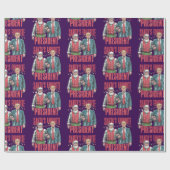 ドナルド・トランプ・サンタお気に入りのー大統領クリスマス ラッピングペーパー (フラット)