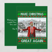 ドナルド・トランプ サンタ帽子 クリスマスを再び偉大に シーズンカード (正面/裏面)