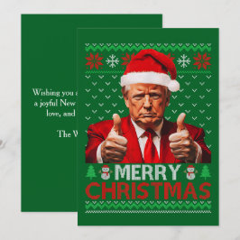ドナルド・トランプ サンタ帽子 メリークリスマス おもしろプレゼント シーズンカード