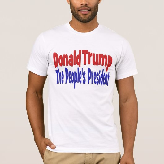 ドナルド・トランプ・ザ・ピープルズ社長レッド・ブルー Tシャツ (正面)