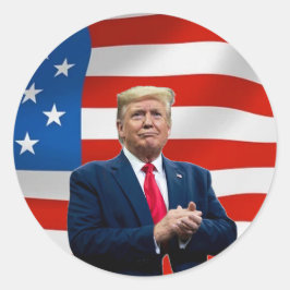 ドナルド・トランプ・ステッカー選挙2024 MAGA国旗 ラウンドシール