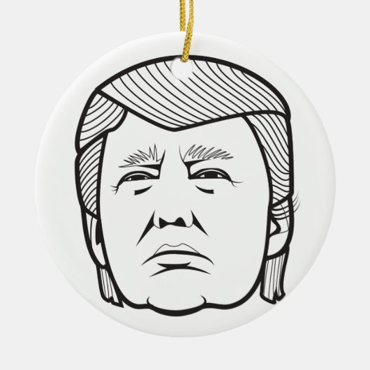 ドナルド・トランプ セラミックオーナメント (正面)