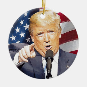 ドナルド・トランプ セラミックオーナメント