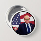 ドナルド・トランプ:トランプ 缶バッジ (正面&裏面)
