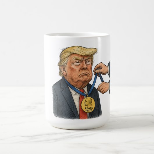 ドナルド・トランプ、ノーベル平和賞を受賞 コーヒーマグカップ (中央)