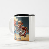 ドナルド・トランプ・バラク・オバマ ツートーンマグカップ (正面左)