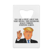 ドナルド・トランプ – パパの父の日 クレジットカード栓抜き (裏面)