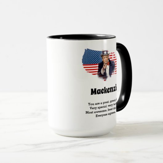 ドナルド·トランプ·ファーザーズ·デイ·アド·ネーム·ラーおもしろいジ マグカップ (正面右)