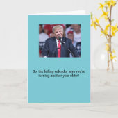 ドナルド・トランプ「フェイクニュース」誕生日カード カード (黄色い花)