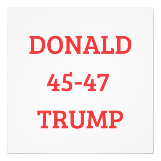 ドナルド・トランプ フォトプリント            (正面)