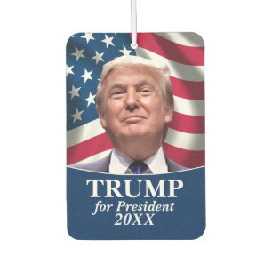ドナルド·トランプ·フォト·アメリカン·フラッグ- 2020社長 カーエアーフレッシュナー