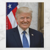 ドナルド・トランプ ホワイトハウス 大統領 肖像画 ワインラベル (シングルラベル)