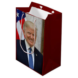 ドナルド・トランプ ホワイトハウス 大統領 肖像 ミディアムペーパーバッグ