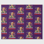 ドナルド・トランプ・ホーム・フォー・クリスマス ラッピングペーパー (フラット)