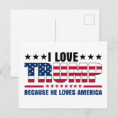 ドナルド・トランプ ポストカード (正面/裏面)