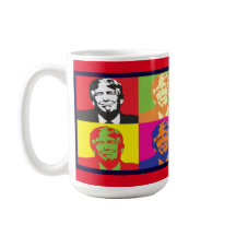 ドナルド・トランプ ポップアート クラシック ホワイト マグカップ