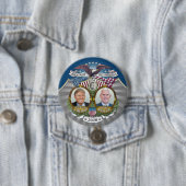 ドナルド・トランプ&マイク・ペンス・ジュゲートPhoto Blue 2020 缶バッジ (インサイチュ)