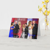 ドナルド・トランプ・マイク・ペンス・ファミリー・ダンス・リバティ・ボール カード (黄色い花)