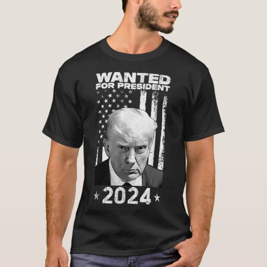 ドナルド・トランプ・マグ・ショットは米国向け。社長20 Tシャツ (正面)