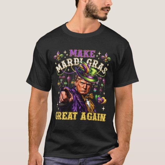 ドナルド・トランプ マディ・グラ アメリカ風 Tシャツ (正面)