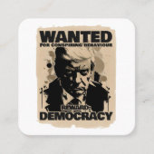 ドナルド・トランプ・ムグショット指名手配ポスター – ジョージア州 スクエア名刺 (正面)