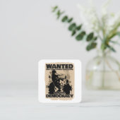 ドナルド・トランプ・ムグショット指名手配ポスター – ジョージア州 スクエア名刺 (スタンド正面)