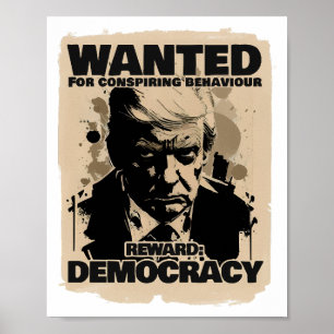 ドナルド・トランプ・ムグショット指名手配ポスター – ジョージア州 ポスター