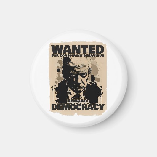 ドナルド・トランプ・ムグショット指名手配ポスター – ジョージア州 マグネット (正面)