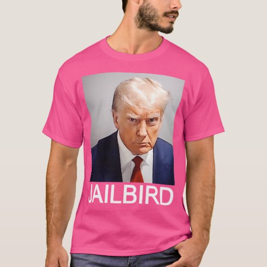 ドナルド・トランプ・ムグショット・ジャイルバード Tシャツ (正面)