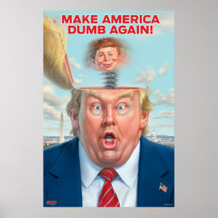 ドナルド・トランプ「メイク・アメリカ・ばか・アゲイン」ポスター ポスター