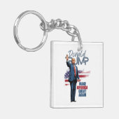 ドナルド・トランプ・メイク・アメリ素晴らしカ・キーチェーン キーホルダー (正面左)